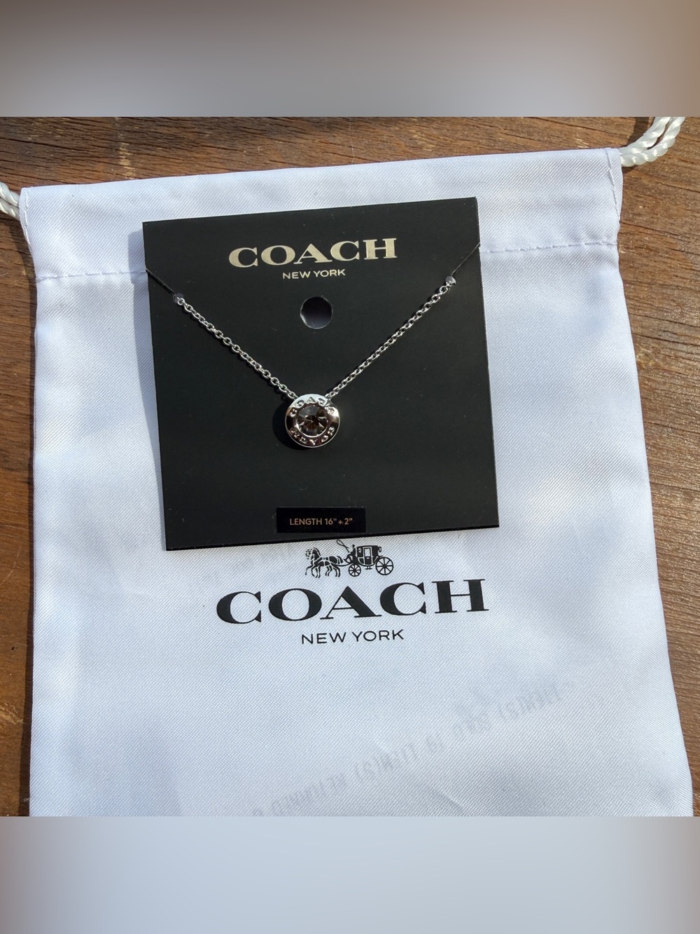 Coach Silver-Tone F54514 necklace 16”+2”